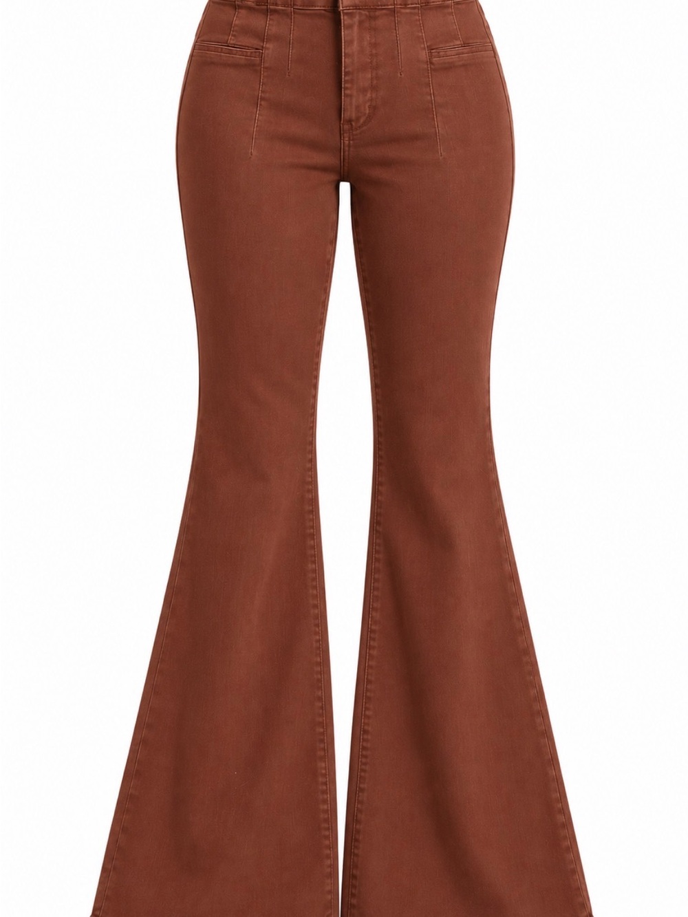 Free people Jayde Rust Brown High Rise Flared Jeans